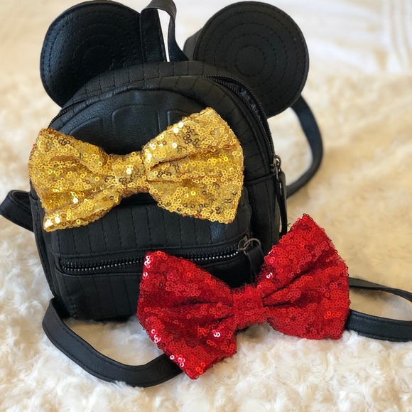 none Handbags - Mini Minnie Mouse Backpack with exchangeable bows